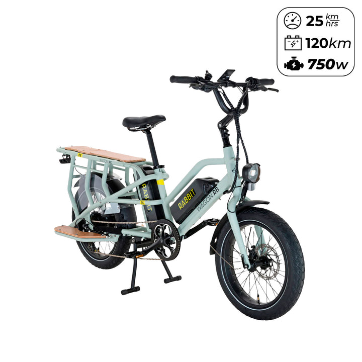 NUEVA ⚡️ Bicicleta Electrica Rabbit Wagon celeste